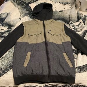 Rvca puffer vest hoodie